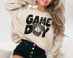 baseball game day sweatshirt  t-shirt, baseball season shirt, baseball crewneck, baseball mom shirt, baseball fan shirt,