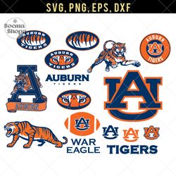 auburn tigers team svg, baseball, football, sports svg, rugby svg, clipart, compatible with cricut and cutting machine