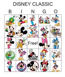 disney classic bingo game,bingo cards printable,bingo party game,50 unique bingo cards,digital download pdf