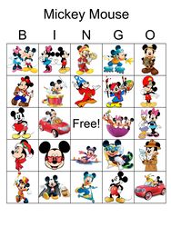 mickey mouse bingo game,bingo cards printable,bingo party game,50 unique bingo cards,digital download pdf