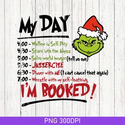 my day im booked grinch character xmas png merry christmas movie png, retro christmas pink,whoville,christmas to do list