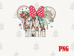 mouse ear castle png, watercolor castle clipart png