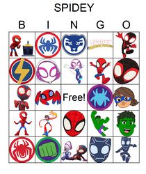 spidey bingo game,bingo cards printable,bingo party game,50 unique bingo cards,digital download pdf