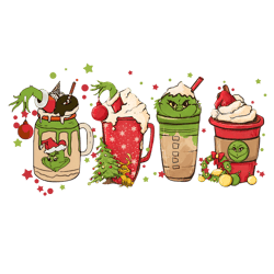 grinch christmas coffee png, coffee png, merry xmas png, christmas coffee, christmas latte png instant download