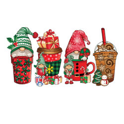 gnome christmas coffee png, merry xmas png, merry xmas png, christmas png, christmas latte png instant download