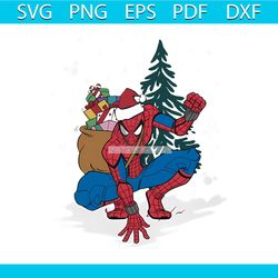 Spiderman Santa Christmas Tree PNG Download File