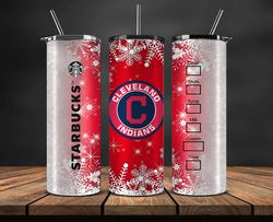 Cleveland Andians Png, Christmas Coffee MLB Tumbler Png, MLB Christmas Tumbler Png, MLB Baseball 37