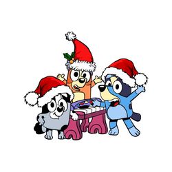 funny bluey christmas friends svg cutting digital file