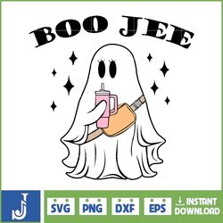 boo-jee stanley tumbler inspired ghost svg, fall sublimation design for t-shirt printing sticker spooky halloween svg (1