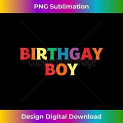 birthgay boy lgbt gay pride happy birthday rainbow tank to - sleek sublimation png download - spark your artistic genius