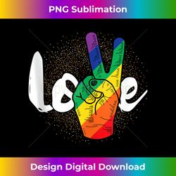 love peace sign rainbow flag lgbt tank to - eco-friendly sublimation png download - infuse everyday with a celebratory spirit