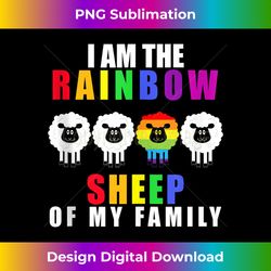 i am the rainbow sheep of my family lgbt-q gay pride tank to - crafted sublimation digital download - challenge creative boundaries