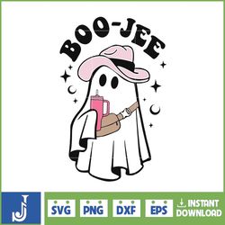 boo-jee stanley tumbler inspired ghost svg, fall sublimation design for t-shirt printing sticker spooky halloween svg (6