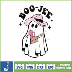 boo-jee stanley tumbler inspired ghost svg, fall sublimation design for t-shirt printing sticker spooky halloween svg (8