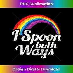 Rainbow Gay Pride Love I Spoon Both Ways - Vibrant Sublimation Digital Download - Tailor-Made for Sublimation Craftsmanship
