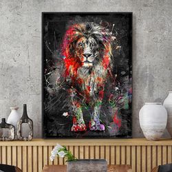 "roar majesty: digital lion wall art" jpg png pdf tiff