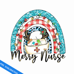 merry nurse retro christmas png