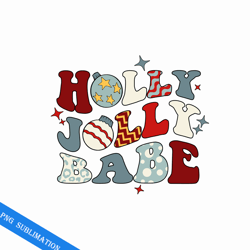 holly jolly babe retro christmas png