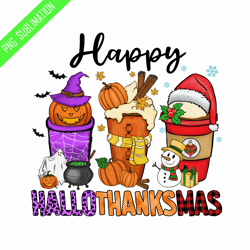 happy hallo thanksmas retro christmas png