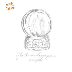 you two are dancing in a snowglobe christmas song svg