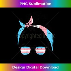 messy hair bun transgender headband sunglasses trans p - innovative png sublimation design - striking & memorable impressions