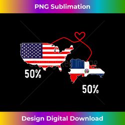 half american half dominican flag combined rd usa pri - luxe sublimation png download - rapidly innovate your artistic vision