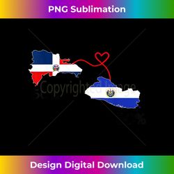 half dominican half salvadoran flag map love salvadora - sleek sublimation png download - lively and captivating visuals