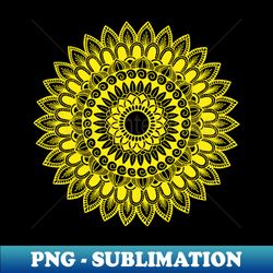 mandala yellow - premium png sublimation file - revolutionize your designs