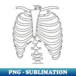 skeleton rib cage chest halloween costume x-ray design - stylish sublimation digital download - defying the norms