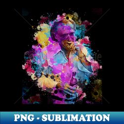 charles bukowski  watercolor illustration - png transparent digital download file for sublimation - perfect for creative projects