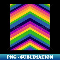 colourful rainbow chevrons - png transparent digital download file for sublimation - revolutionize your designs