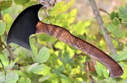 custom handmade high carbon steel tomahawk axe hand forged camping hatchet axe