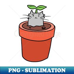 Cat Planter - Elegant Sublimation Png Download - Vibrant And Eye-catching Typography