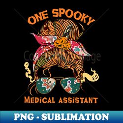 one spooky medical assistant bandana women - png transparent digital download file for sublimation - transform your sublimation creations