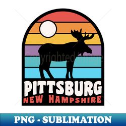 pittsburg new hampshire moose badge - vintage sublimation png download - perfect for personalization