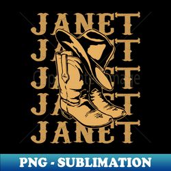 classic art janet hat cowboy - unique sublimation png download - instantly transform your sublimation projects
