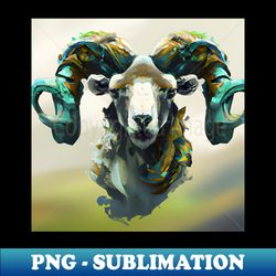 painted ram - exclusive png sublimation download - perfect for creative projects