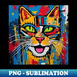 picasso cat colorful artist style abstract painting - png transparent sublimation design - revolutionize your designs
