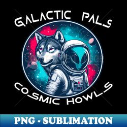 wolf space - premium png sublimation file - transform your sublimation creations