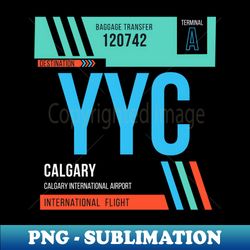 calgary yyc airport code baggage tag - elegant sublimation png download - bold & eye-catching