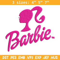 barbie logo and her embroidery, barbie logo and her embroidery, logo design, embroidery file, digital download.