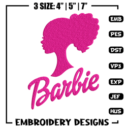 barbie logo and her embroidery, barbie logo embroidery, logo design, embroidery file, logo shirt, digital download.