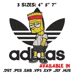 bart adidas embroidery design, adidas embroidery, embroidery file, brand embroidery, logo shirt, digital download