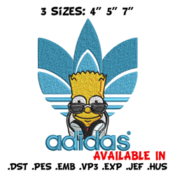 bart simpson adidas embroidery design,adidas embroidery, brand embroidery, embroidery file, logo shirt, digital download