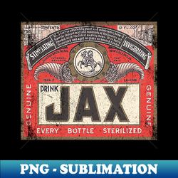 jax beer - vintage style - professional sublimation digital download - capture imagination with every detail