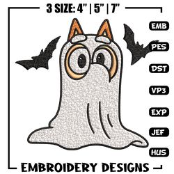 bingo ghost halloween embroidery design, halloween embroidery, cartoon design, embroidery file, digital download.