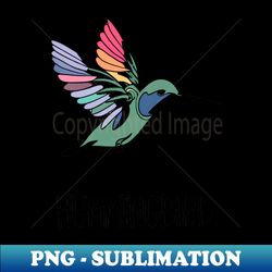 hummingbird illustration with colorful typography childrens book style - digital sublimation download file - unlock vibrant sublimation designs