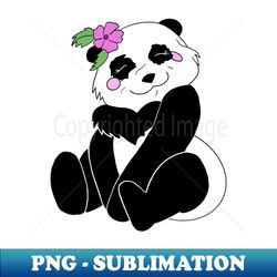 Panda with Flower - Trendy Sublimation Digital Download - Instantly Transform Your Sublimation Projects