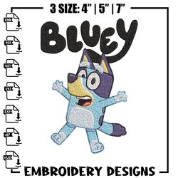 bluey embroidery, bluey cartoon embroidery, cartoon embroidery, cartoon shirt, embroidery file, digital download.