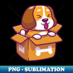 cute dog playing in box - aesthetic sublimation digital file - defying the norms